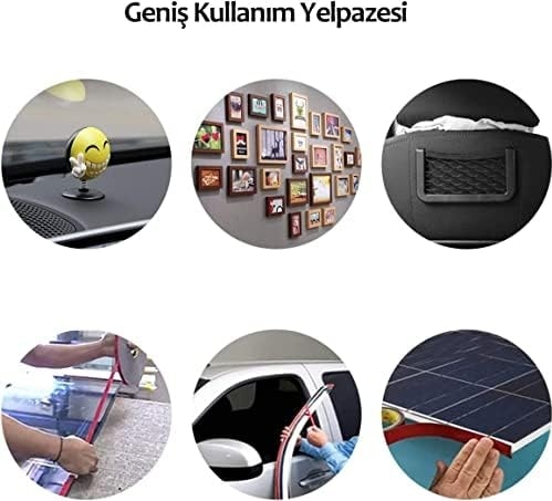 OZKUVVET Çift Taraflı Bant Şeffaf Silikonlu Su Geçirmez Akrilik Montaj Bandı Çerçeve Resim Montaj Bandı (20MMX5METRE)