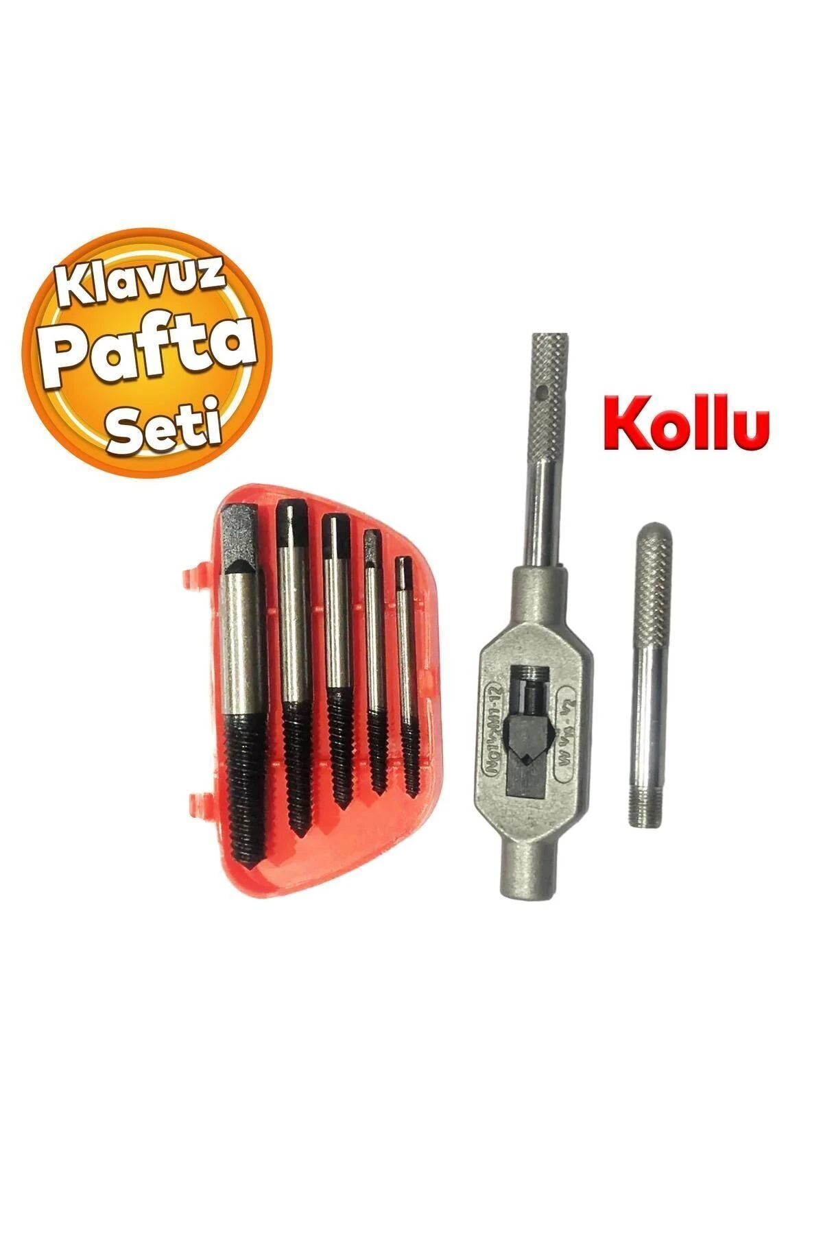 Klavuz Pafta Takımı 5 'li Seti Hainz Köln Ahşap Metal Yüzey Vida İç Diş Açma Çıkarma Kollu Set
