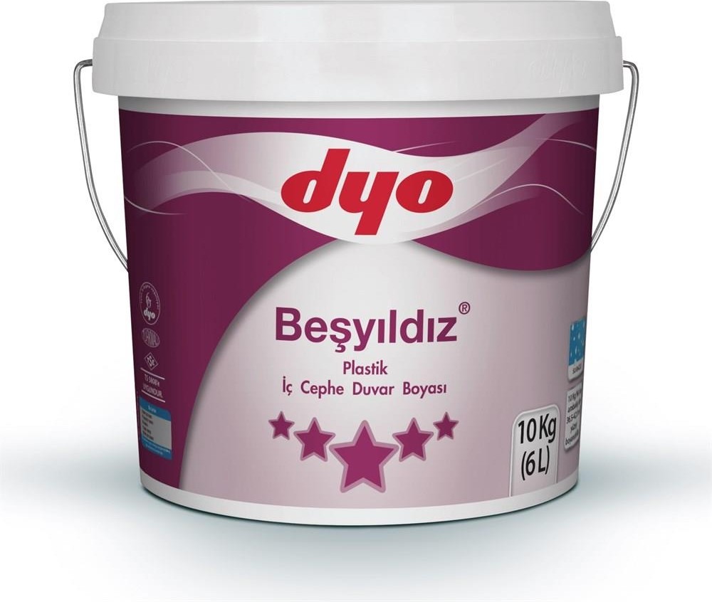 Beşyıldız Plastik Iç Cephe Boyası 10 kg Beyaz