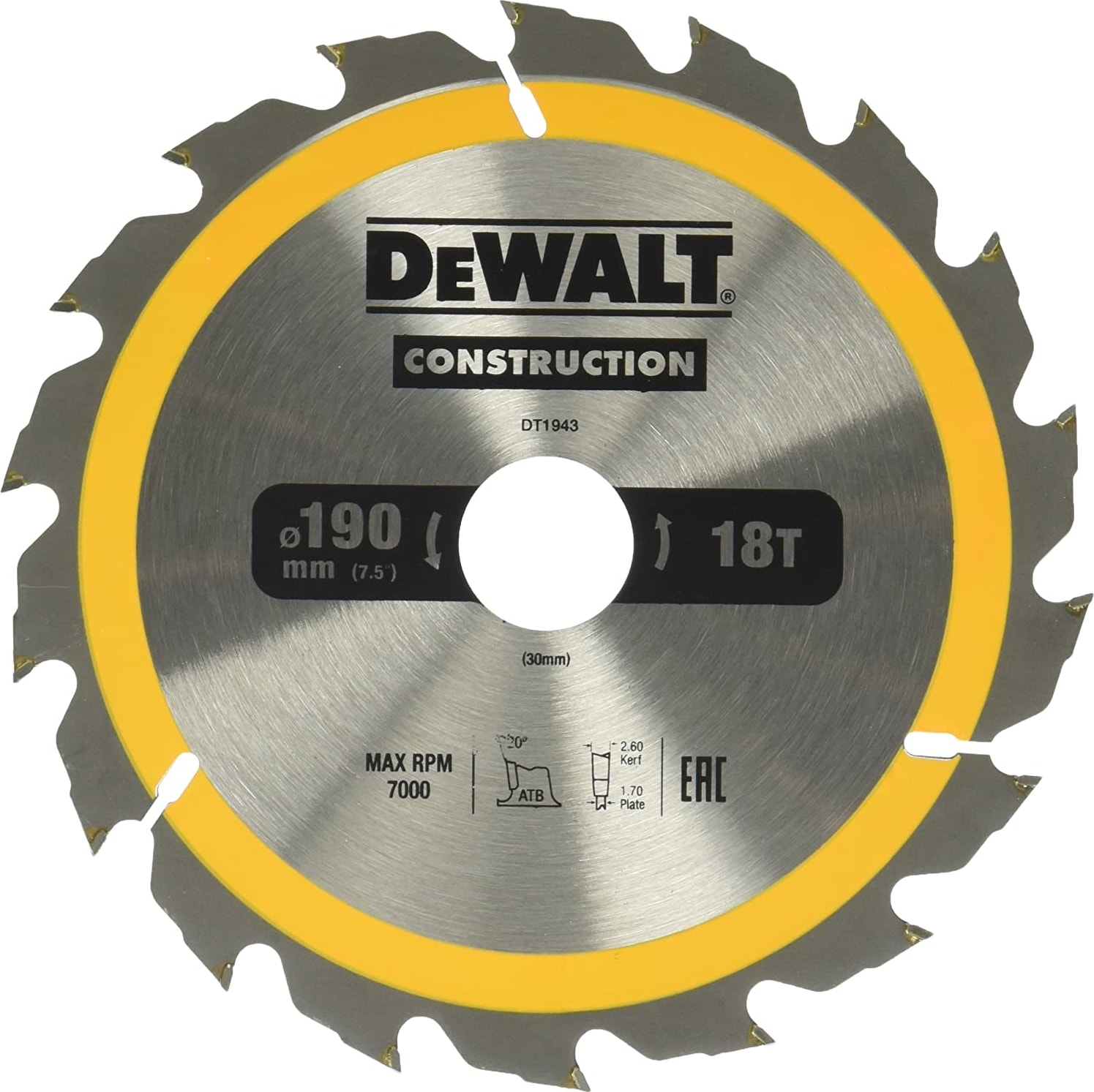 DEWALT DT1943 Elmas Testere, Metalik