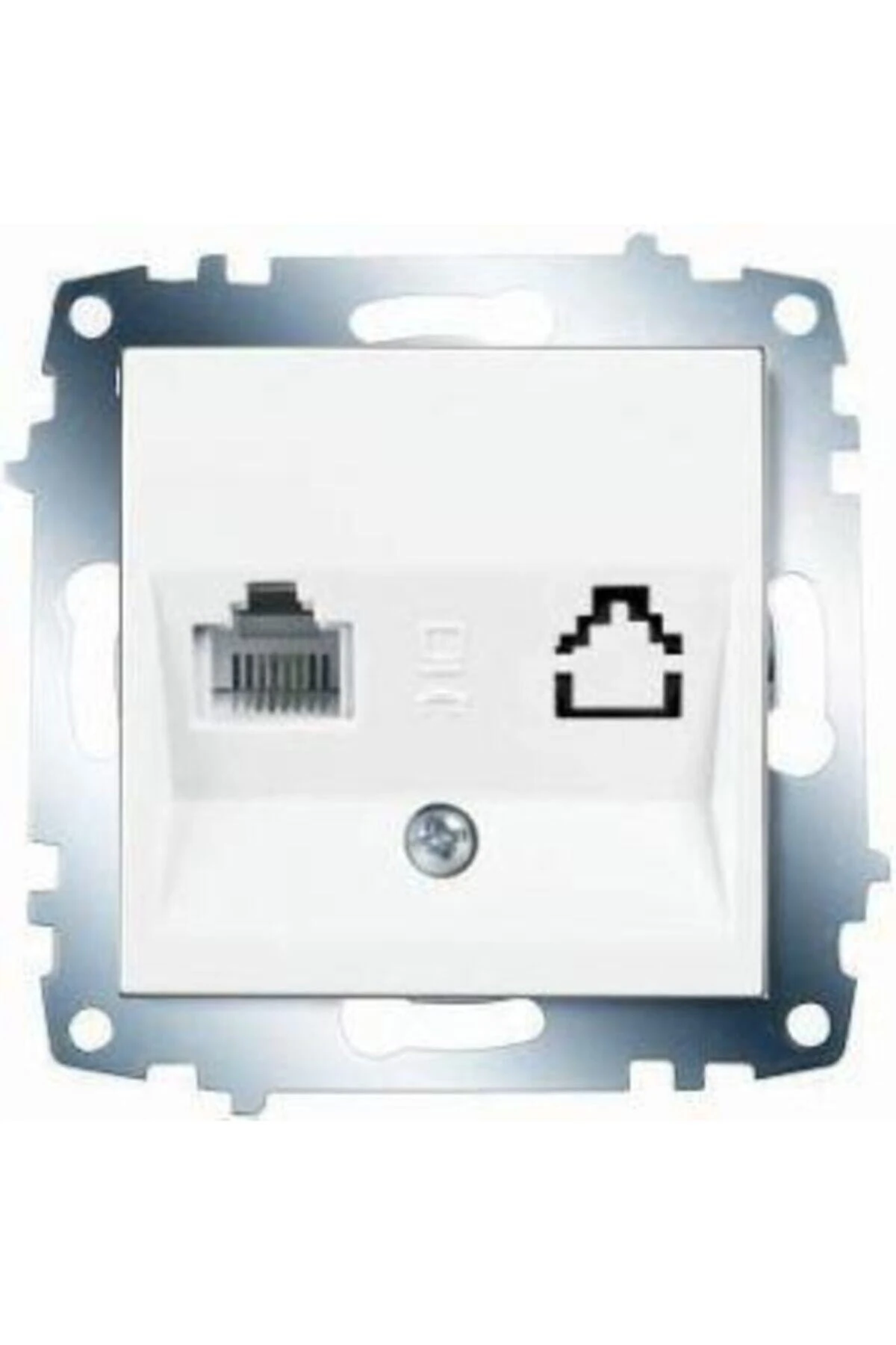 Karre Mek.tuş Telefon Prizi 1xrj12 Beyaz