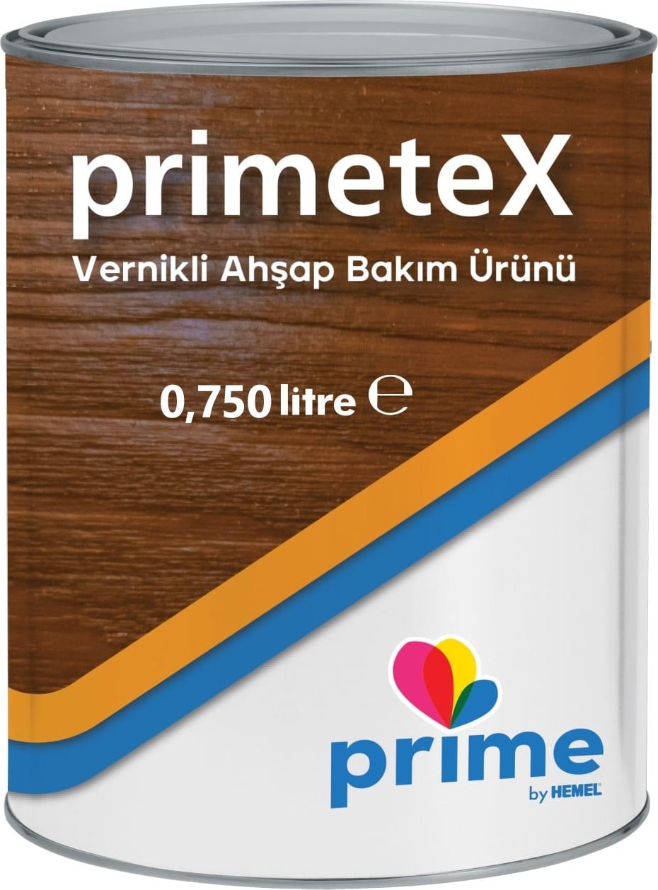 Primetex Solvent Bazlı Yarı Şeffaf Vernikli Ahşap Koruyucu 0,750 Lt