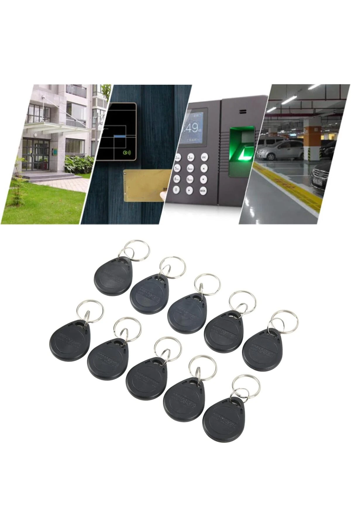 5 Adet Bina Giriş Kapıları Akıllı Kilit Için Çip Anahtar Keyfob Göstergeç Boncuk Anahtarlık