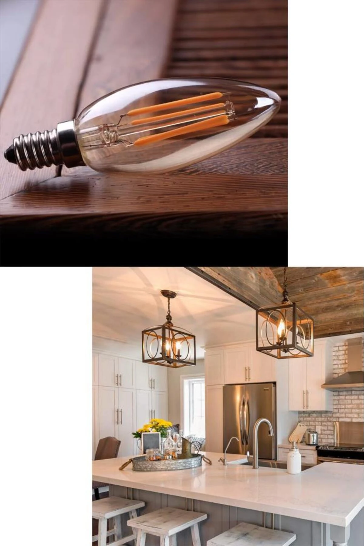 Ledvance 4,8W (40W) Dim Rustik Led Mum Ampul - Sarı Işık Işığı Ayarlanabilir