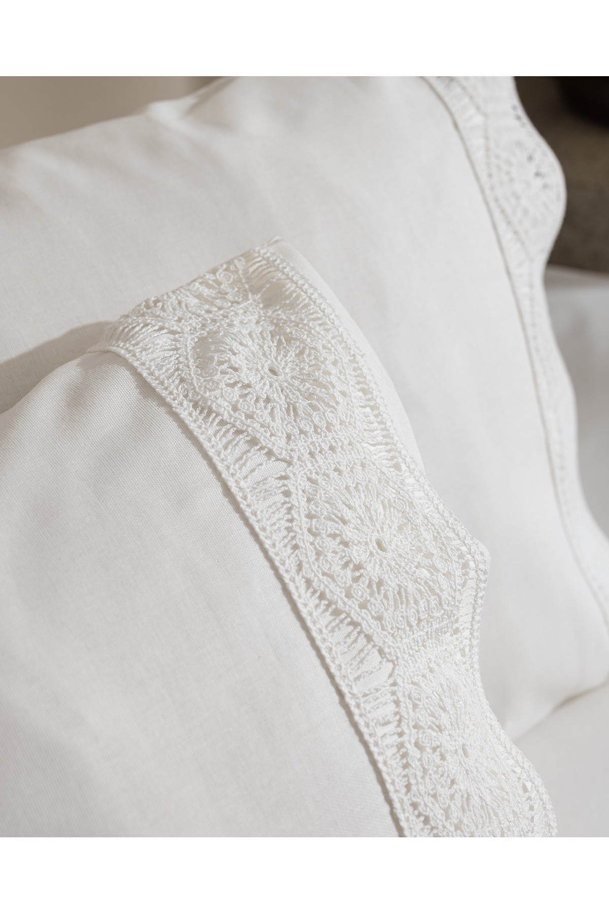 Eolya King Size %100 Pamuk Chambre Nevresim Takımı - Beyaz