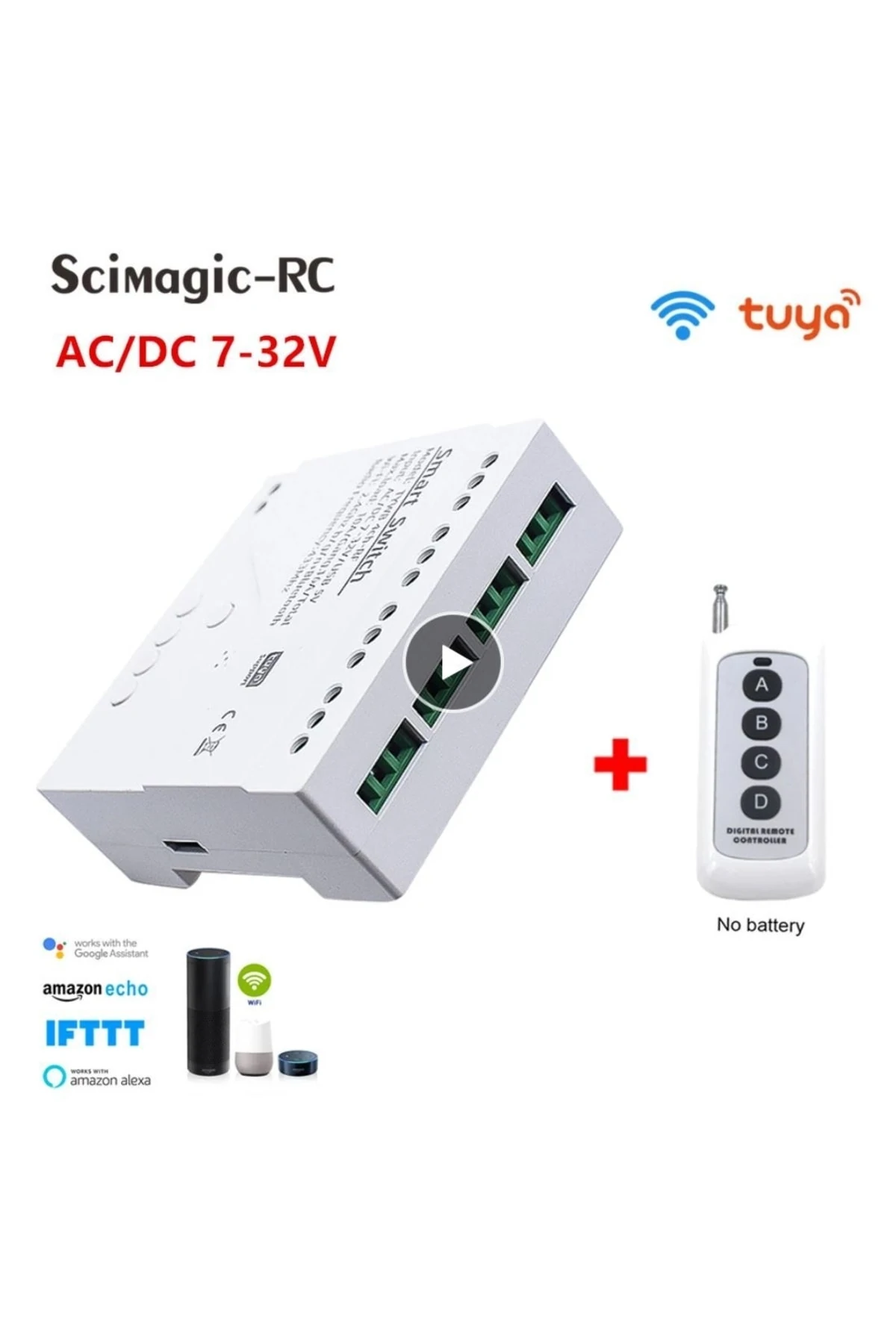 Wifi Kablosuz Anahtarı Akıllı Modül 4ch Dc5v 12v 32v 24v 110v 220v İle Çalışır