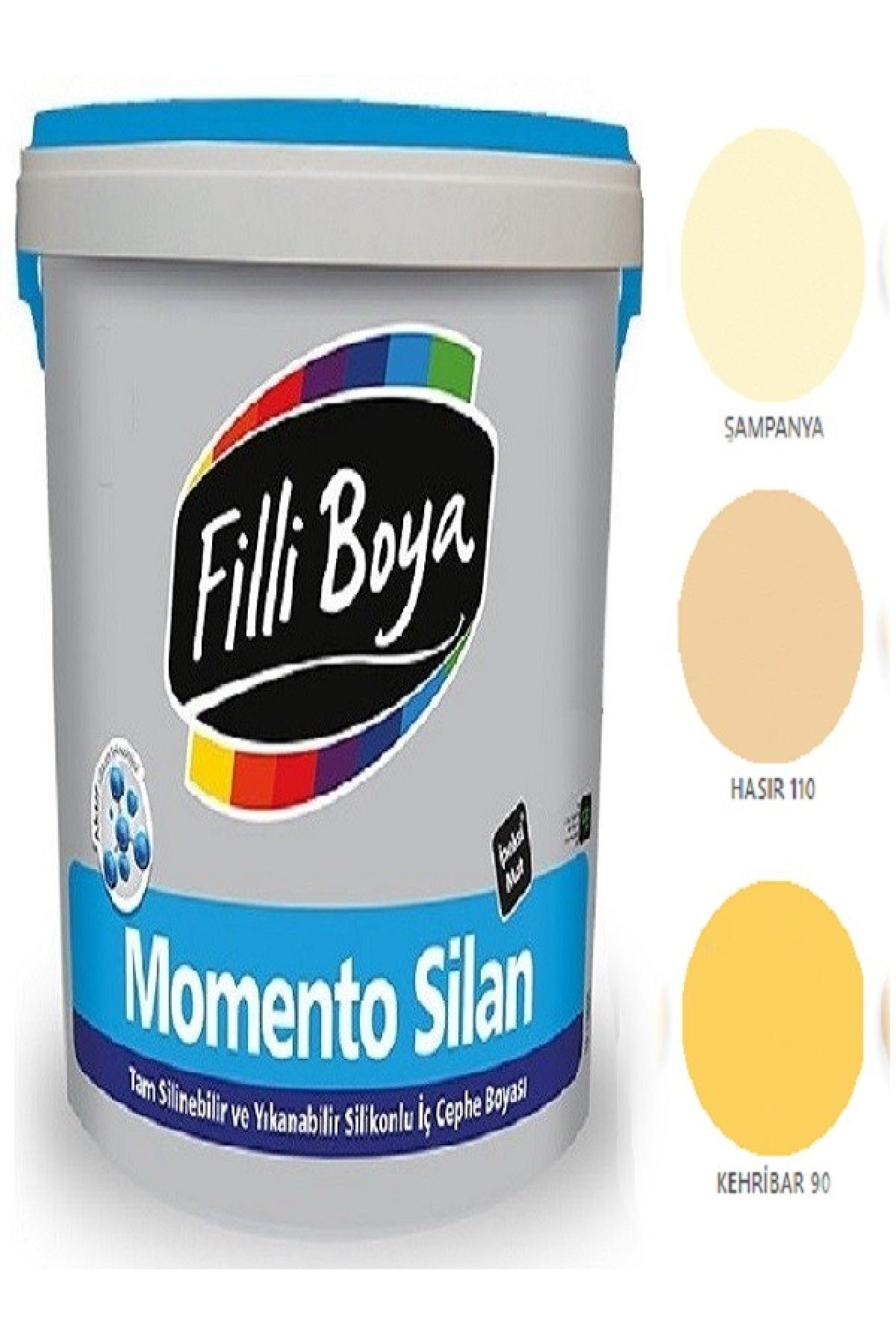Momento Silan Tam Silinebilir Yıkanabilir Silikonlu Ipek Mat Boya 2,5lt (kehribar 90)