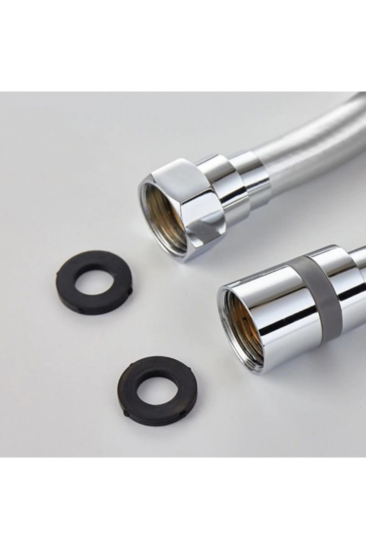 Gümüş Pvc Banyo Duş Hortumu Dayanıklı Banyo Musluk Duş Hortum 1,5 Metre