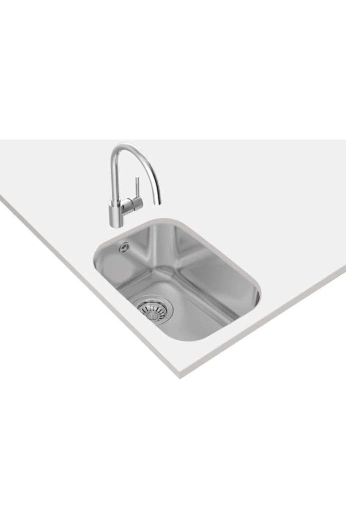 - BE 28.40 TEZGAHALTI EVYE - Tezgahaltı Eviye - Paslanmaz Çelik - 28 cm - 10125003