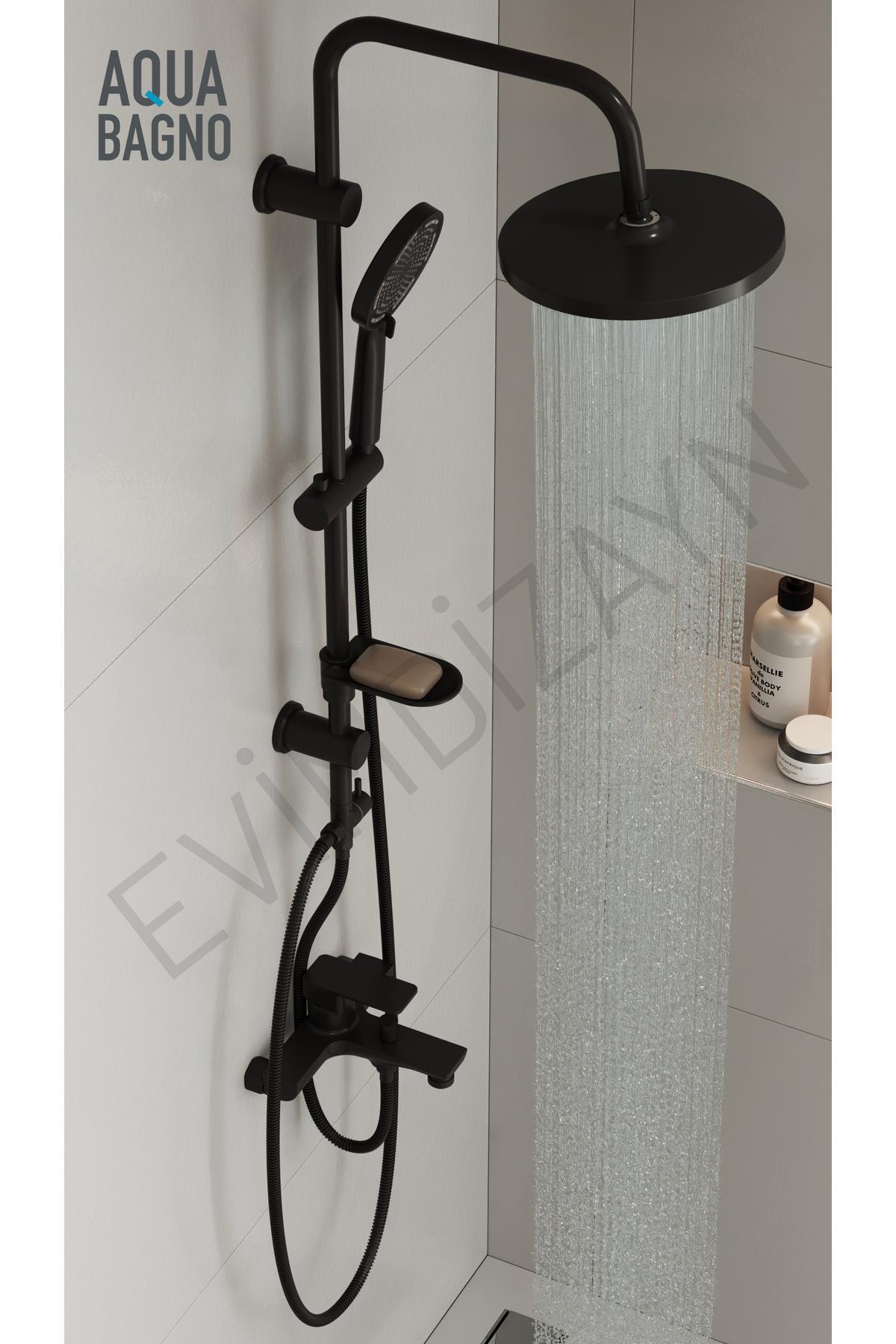 Largo Tepe Robot Duşu Seti - Mat Siyah