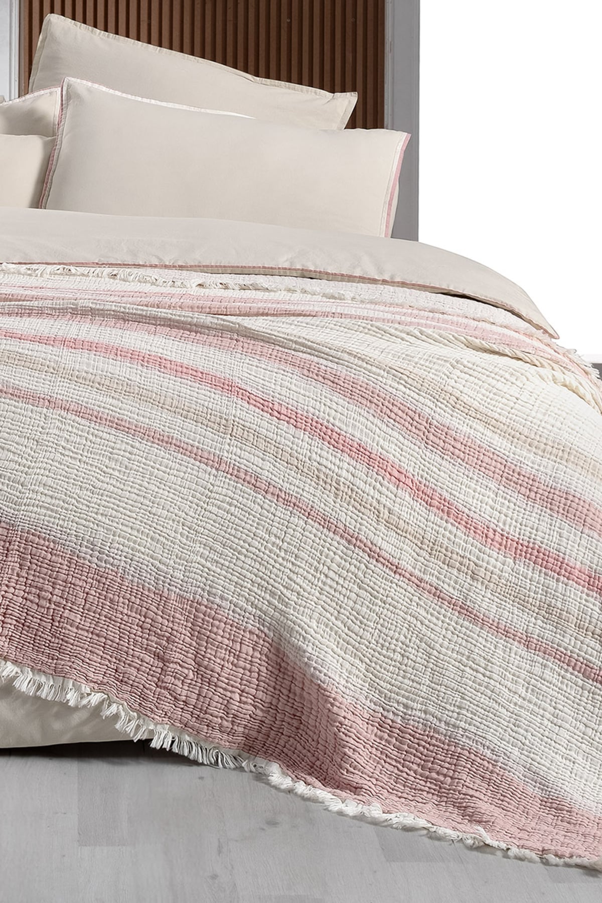 Ribera Tek Kişilik %100 Pamuk Mood Comfort Nevresim Takımı ve Yatak Örtüsü Seti