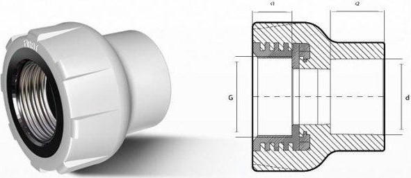 Pprc 20 mm-1/2" İç Dişli Rekor