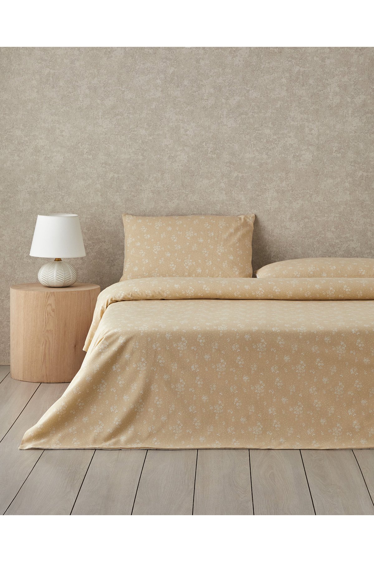 Dewy Blossom Kolay Ütülenir Çift Kişilik Nevresim Takımı 200x220 cm Sarı