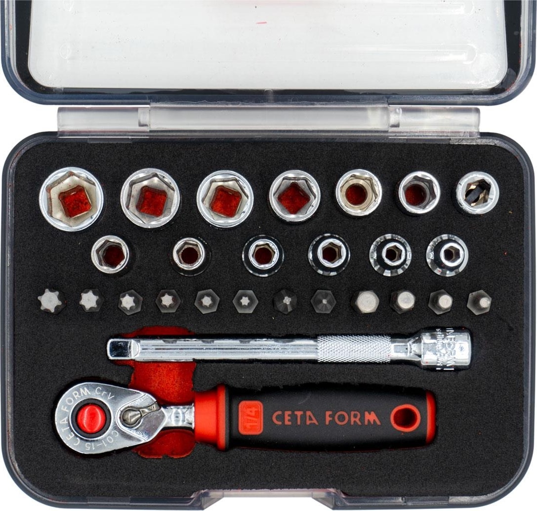 C00-27PH5 1/4" 6 Köşe Lokma Takımı 27 Parça (P.kutu)