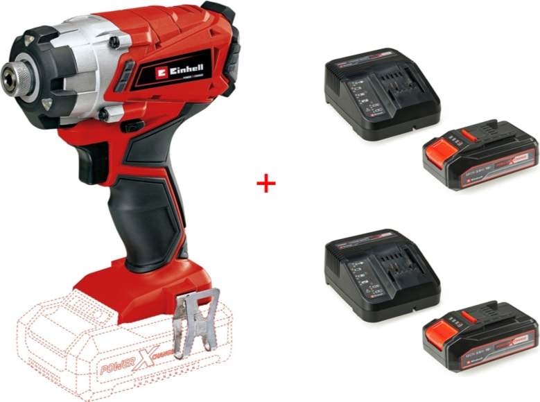 EİNHELL Te-Cı 18/1 Li - Solo Torklu Darbeli Matkap + 2 x 2.5 Ah Starter Kit Akü
