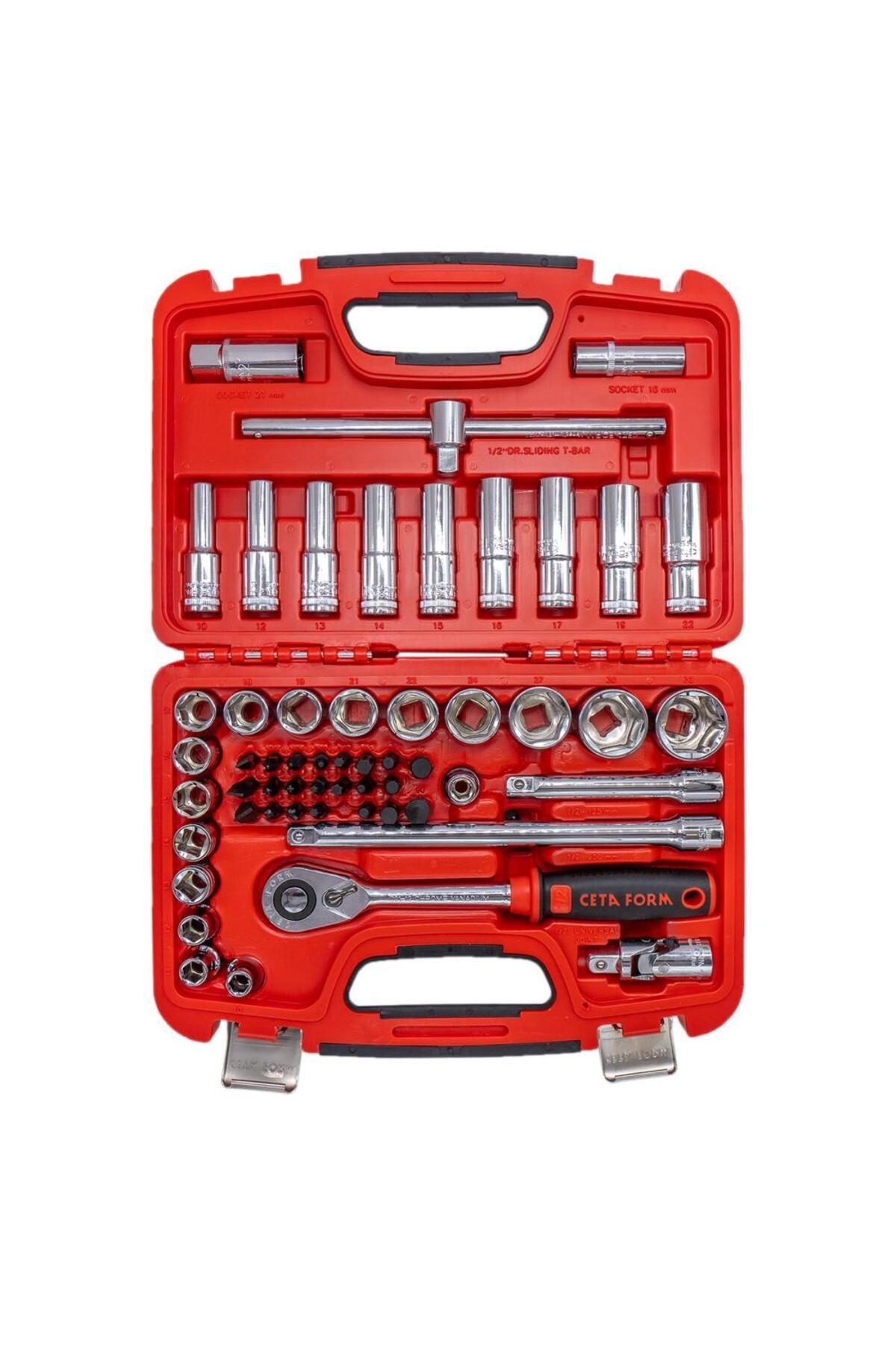 C20-56PH2 1/2" Altı Köşe Lokma Anahtar Takımı 56 Parça