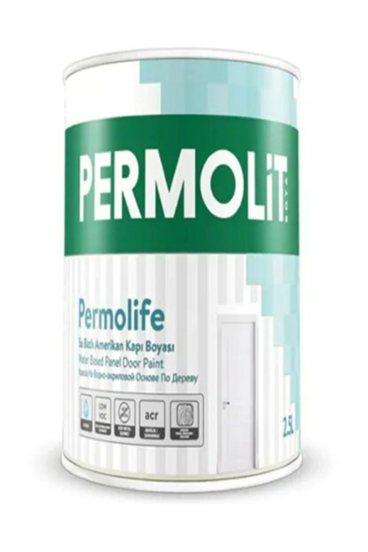 Su Bazlı Amerikan Kapı Boyası Beyaz 0.75 Lt..plastik Kutusunda