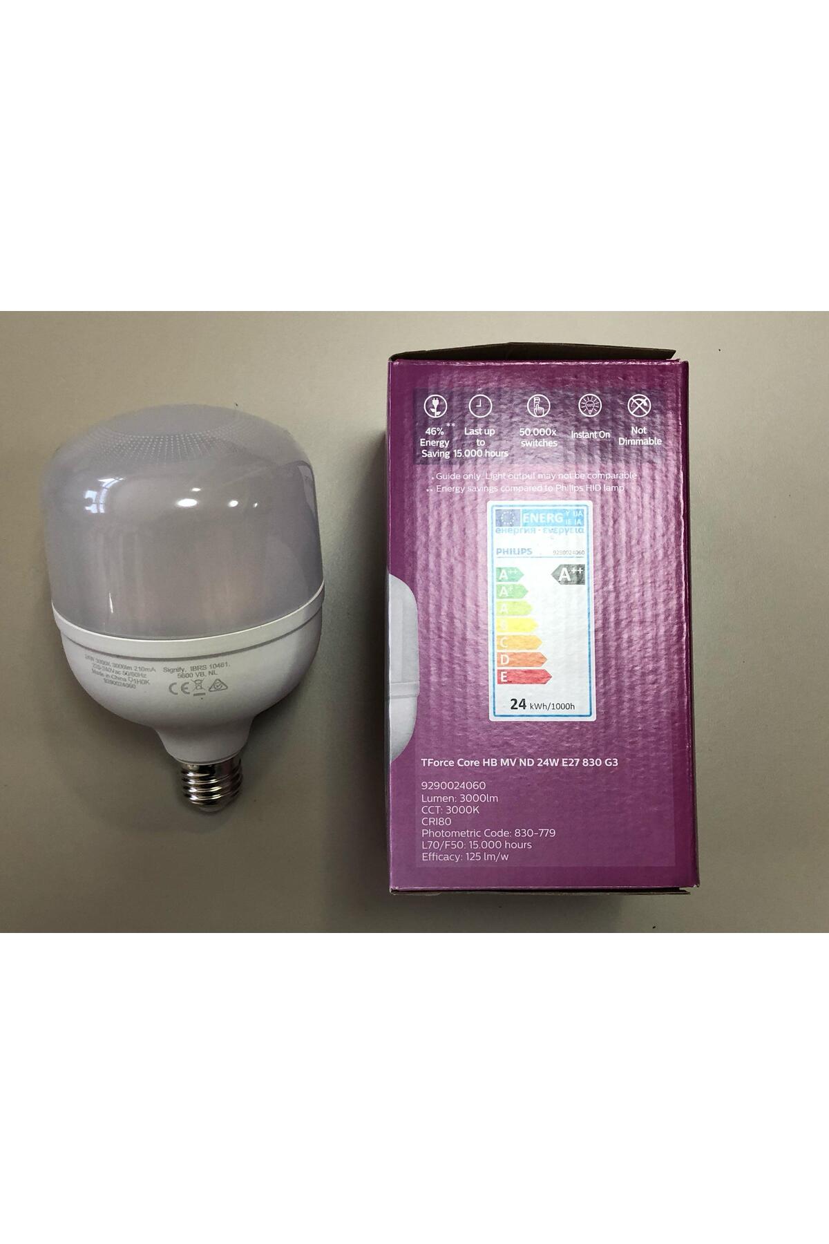 2 ADET PHILIPS TRUEFORCE 24W =3000 LÜMEN E 27  3000KELVİN LED 15,000 SAAT