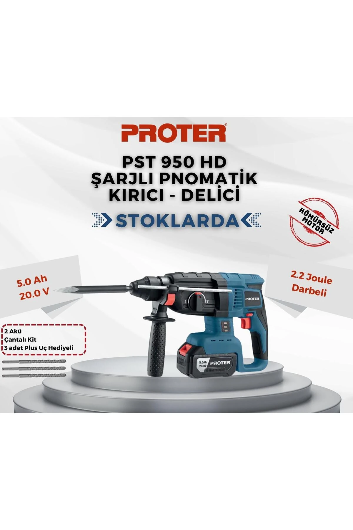 PST 950 HD ŞARJLI PNOMATİK KIRICI DELİCİ