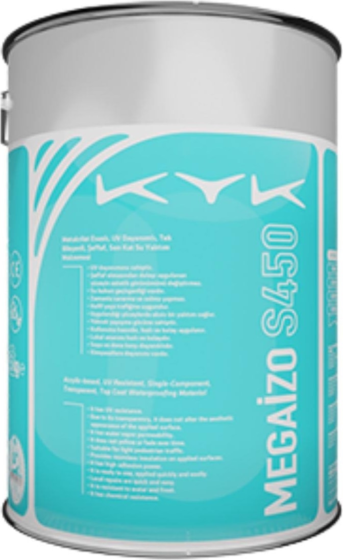 Megaizo S450 Tek Bileşenli Sıvı Şeffaf Camsı Kaplama 5kg.