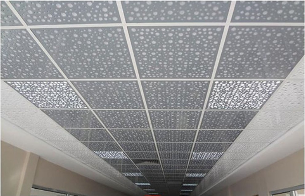 12'li Dekoratif Tavan Paneli Damla (60X60) Beyaz - Beyaz
