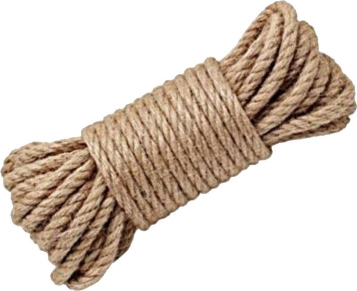 Doğal Kendir Jut Urgan Halat Ip Dekoratif (8 Mm.) 5 Metre