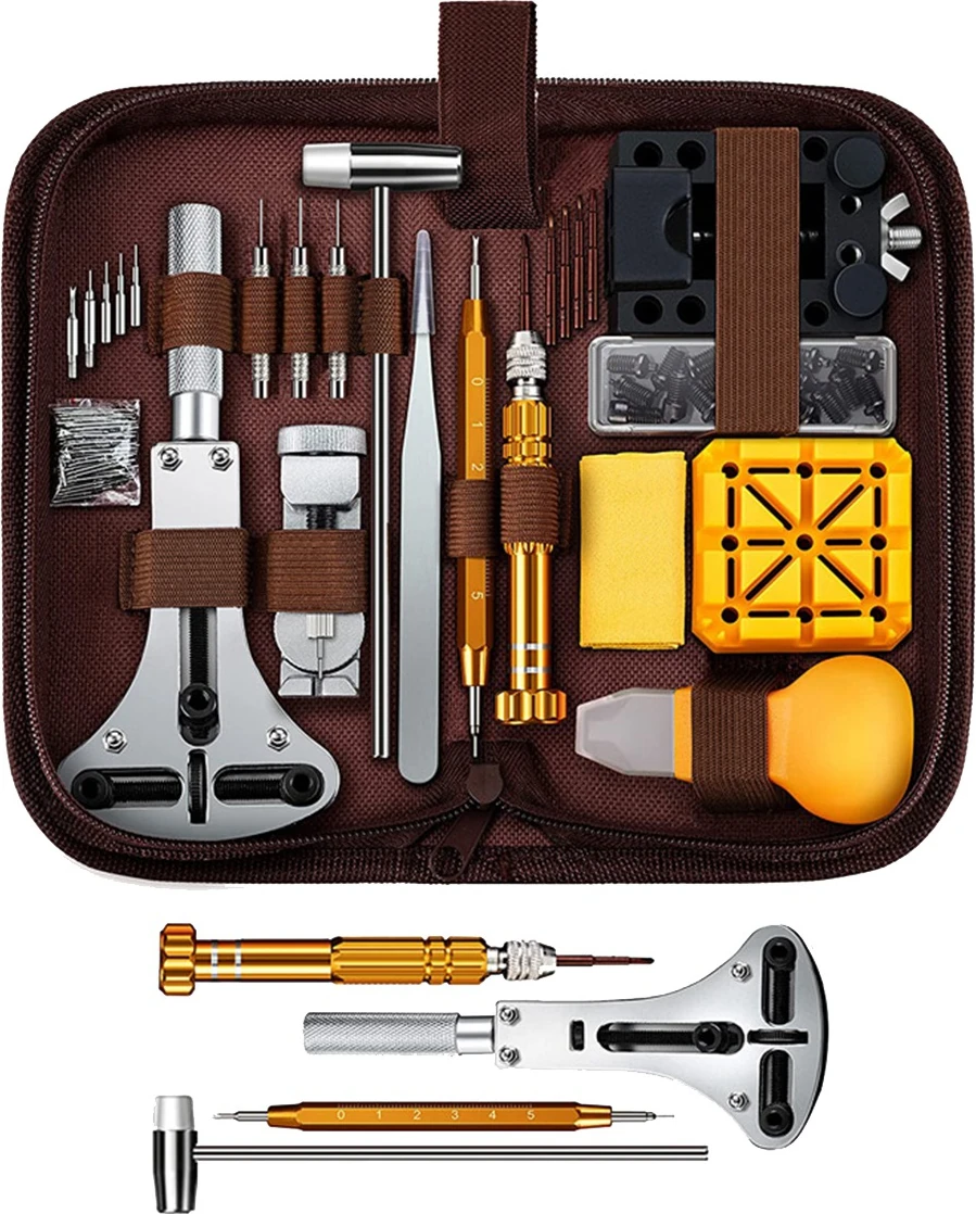 149 Adet Saat Ayarlama Alet Kiti, Saat Değiştirme Alet Kiti, Saat Arkası Sökme Aracı, Yaylı Çubuk Aracı (Yurt Dışından)