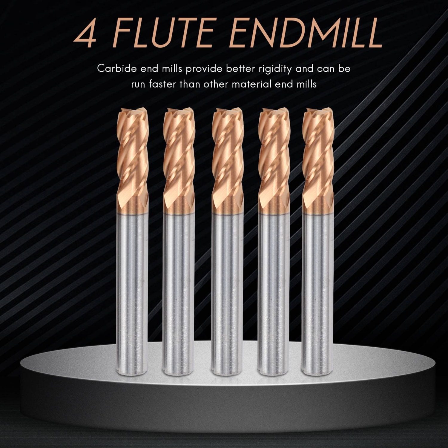 5 Adet 6mm 4 Flüt Karbür Parmak Frezeler Cnc Freze Kesicisi Freze Planya Profilleme Yüz Değirmeni Spiral Uçları (Yurt Dışından)