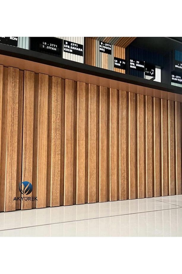 Akyürek Lb 3771 Model Teakl Renk Dekor Profil Duvar Kaplama Panel Lambri