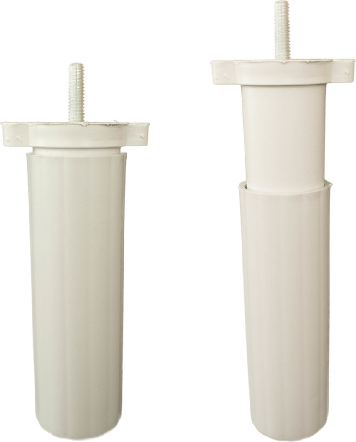 Orta Plastik Mobilya Koltuk Kanepe Ayağı Tek Adet Beyaz 14 - 19 cm 5/16 Vida (Vida Ölçüsüne Dikkat)