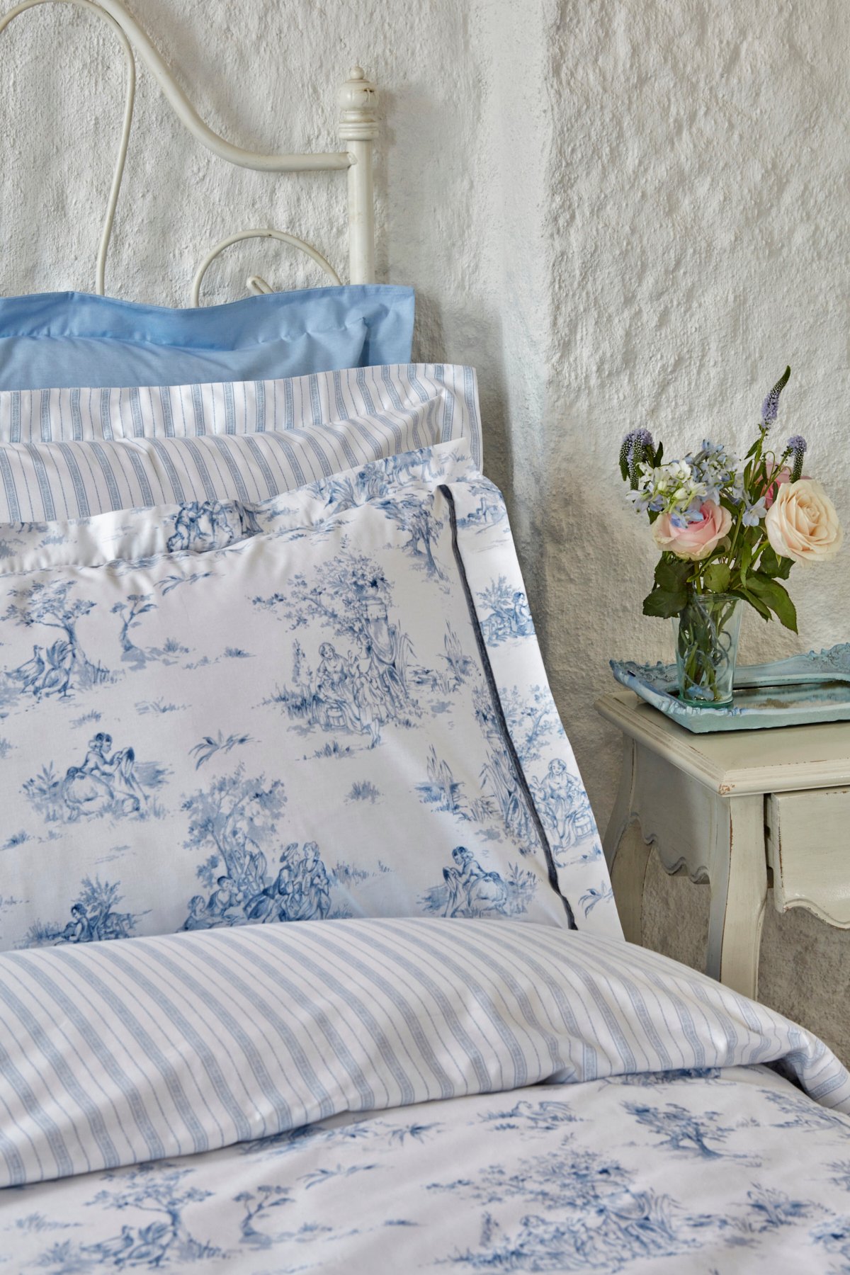 Parisien Çift Kişilik Percale Nevresim Takımı Mavi