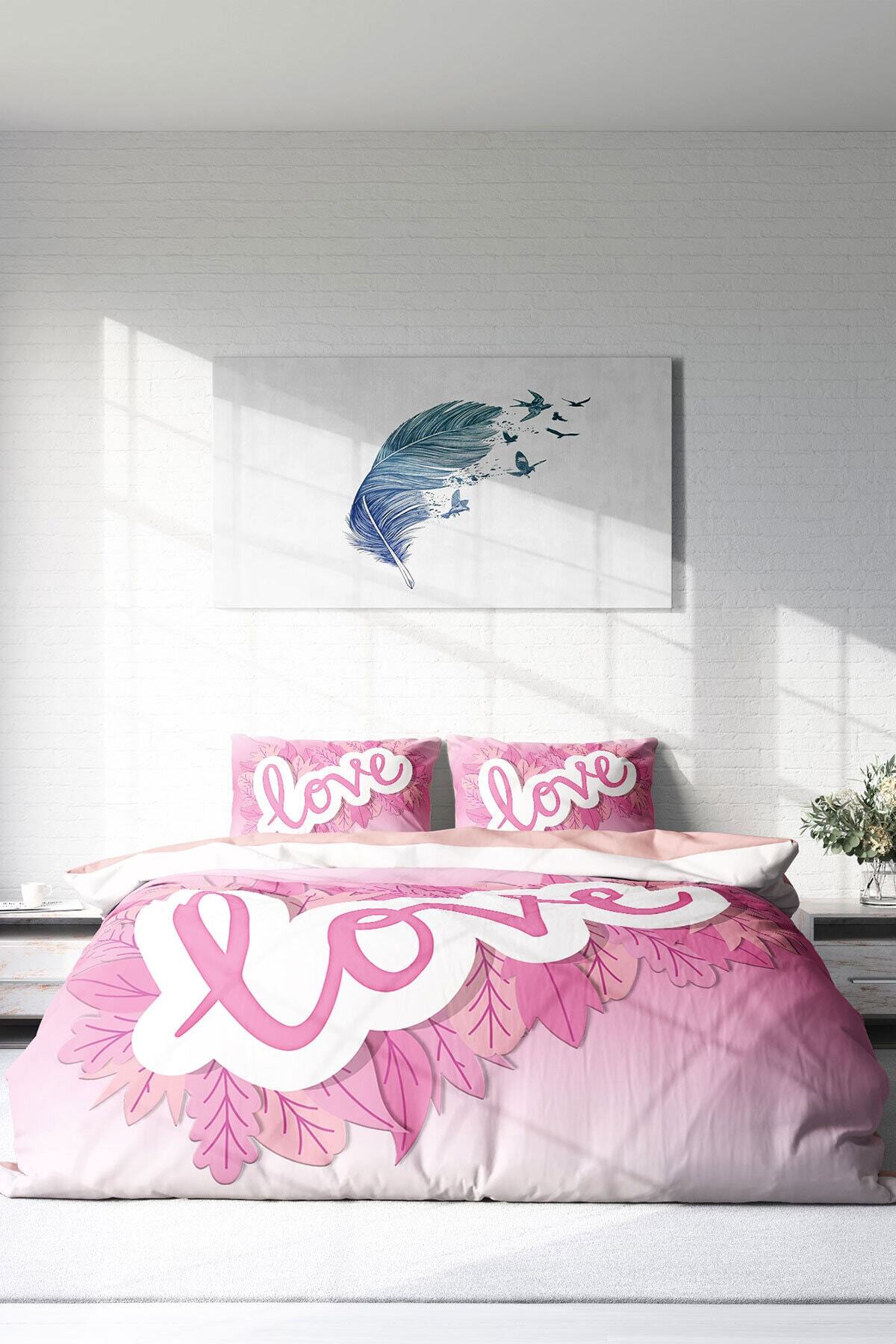 Kıng Sıze Sevgililer Günü Ix 3d Çift Kişilik Nevresim Takımı 220x240cm