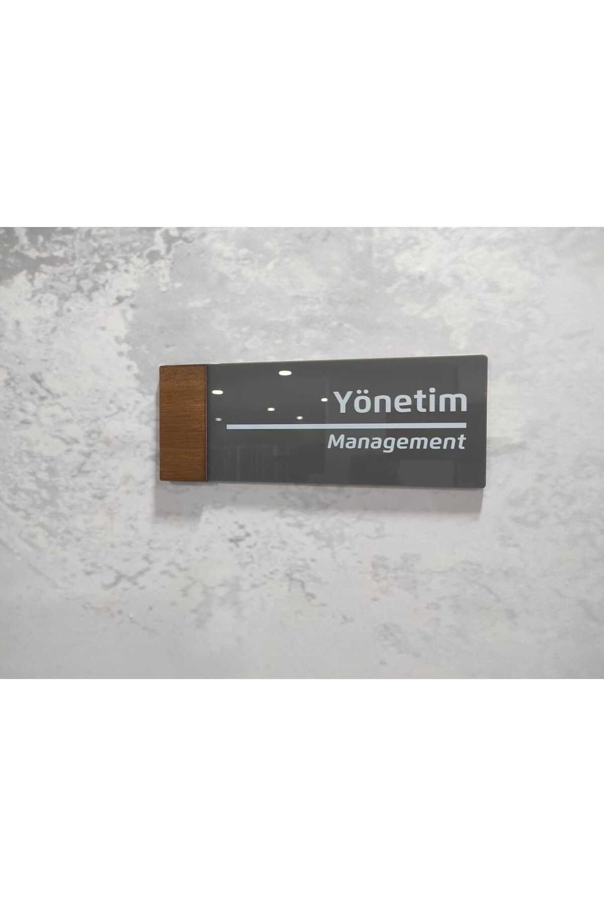 Wooden Serisi Özelleştirilebilir Ofis Oda Kapı İsimliği Yönlendirme Tabelası