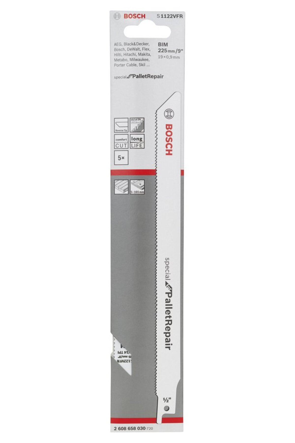 BOSCH Special for Serisi Palet Tamiri için Panter Testere Bıçağı S 1122 VFR 5'li