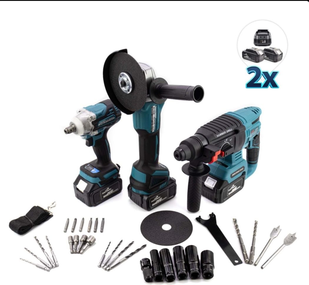 Üçlü Set Akülü Spiral + Somun Sıkma + Hilti