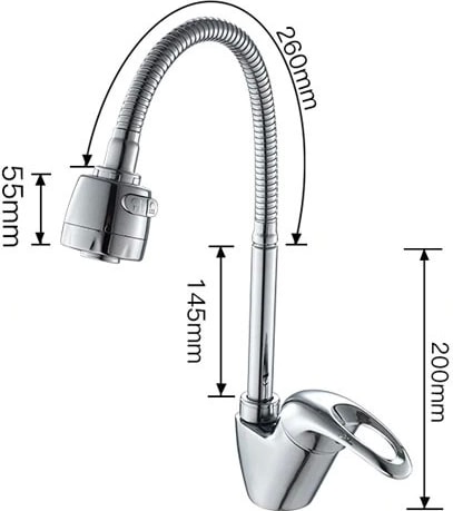Mix Kuğu Mutfak Evye Batarya Oynar Başlıklı ( Lisinya ) Alithestereo