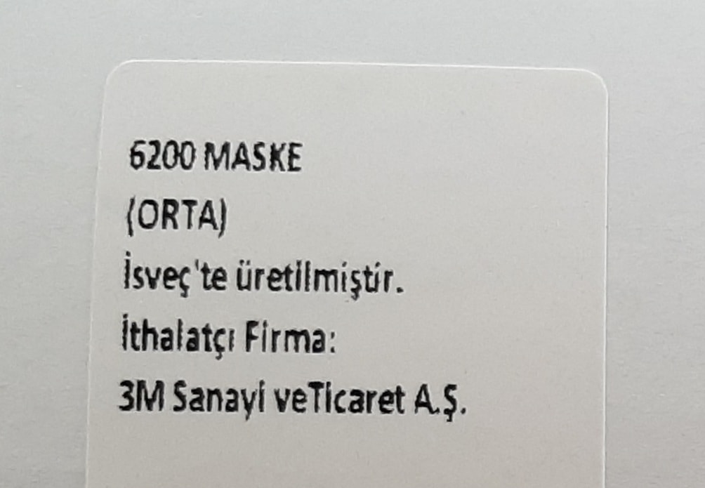 6200 Yarım Yüz Gaz Maskesi (Orta Boy) ve Filitre Seti