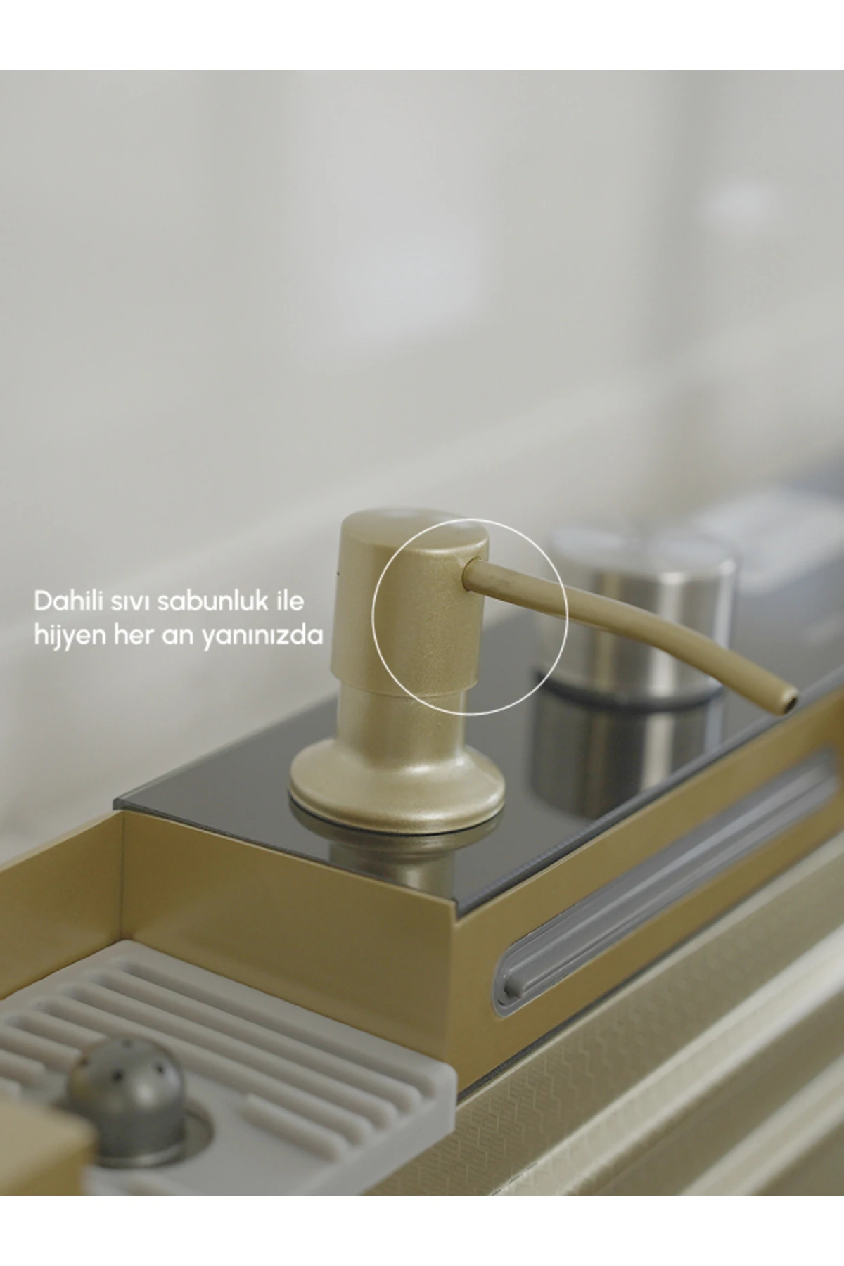 75*46cm Dijital Göstergeli Fonksiyonel Çelik Eviye Seti