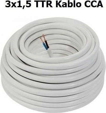 3 x 1,5 mm Çok Telli Cca Ttr Kablo 10 m