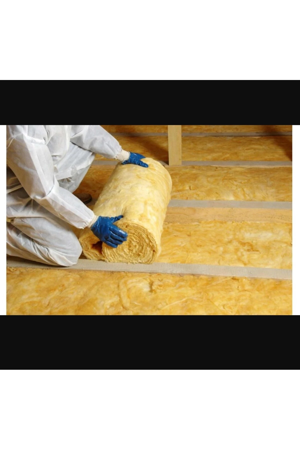 Cam Yünü İzocam Çatı Şiltesi Folyosuz 4 Adet, 10cm Kalınlık, 38,4m2 Alan Kapatır