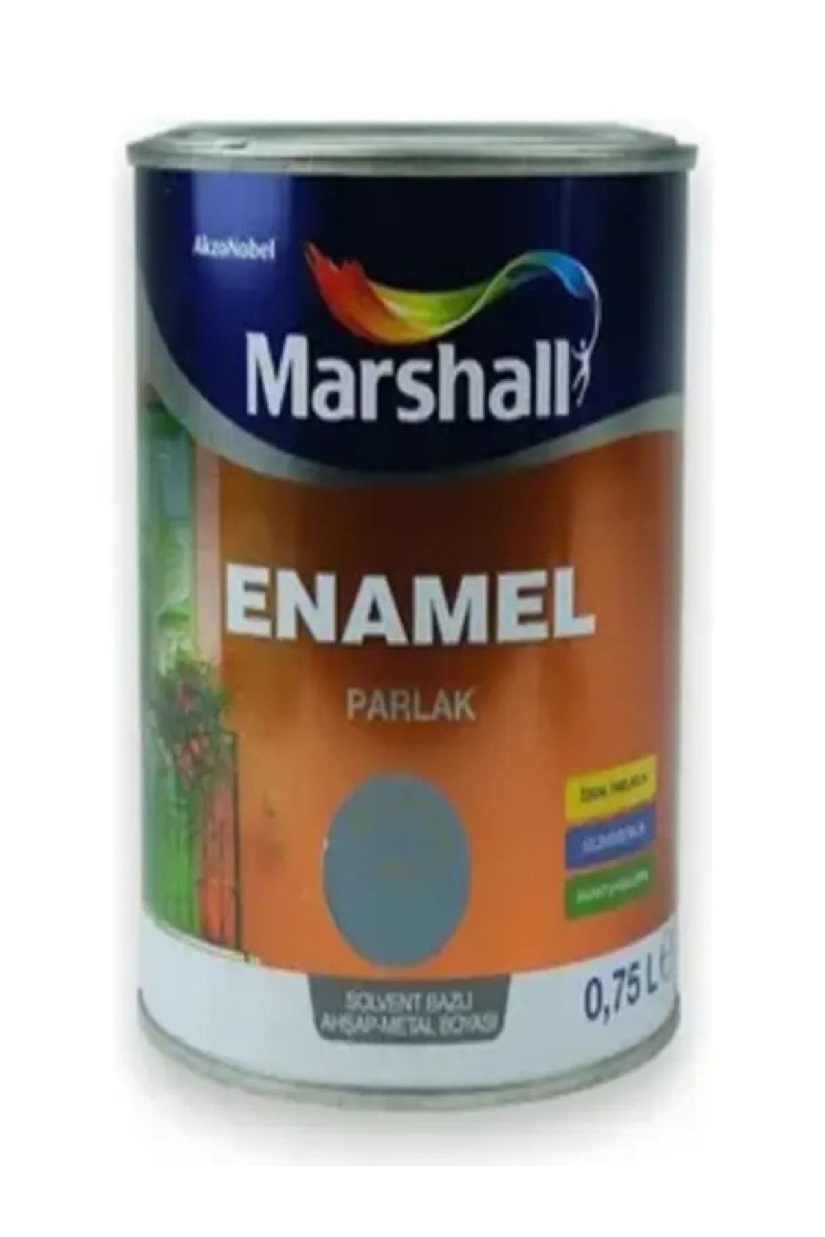 Enamel Parlak Yağlı Boya Yeni Antrasit 0.75 Lt.