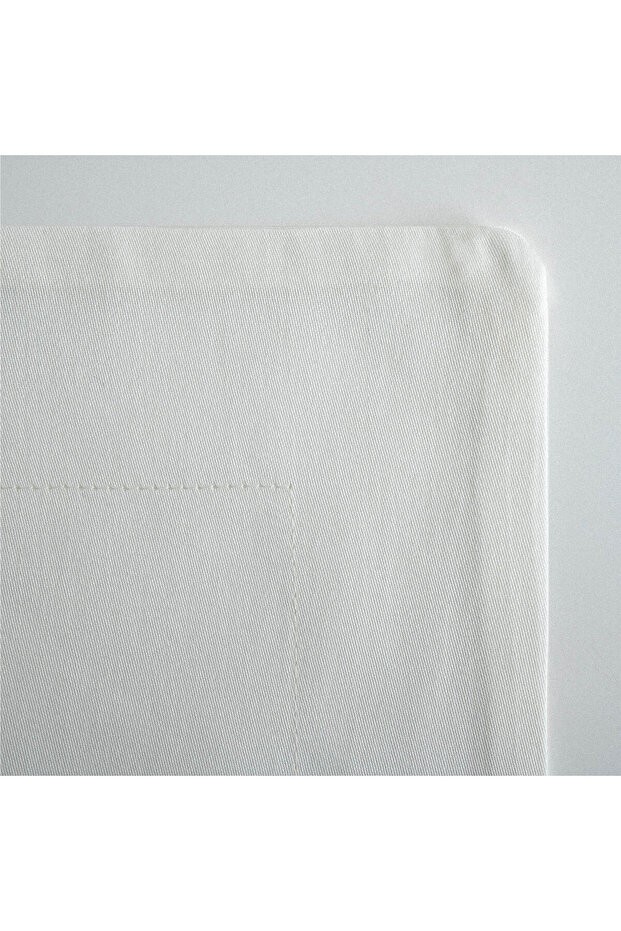 Yade Çift Kişilik Nevresim Takımı %100 Organik Pamuk Saten Brodeli Krem 200x220 Cm