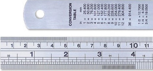 A 0321 Çelik Cetvel 200 x 20 x 0,80 mm / 8 Inch