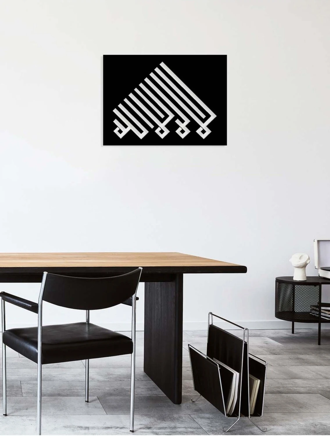 -La Ilahe Illallah Islami Metal Tablo - Islami Ev Dekorasyonu - Dini Duvar Tabloları - 60 X 44 - Cm - Sıyah-Islm-108