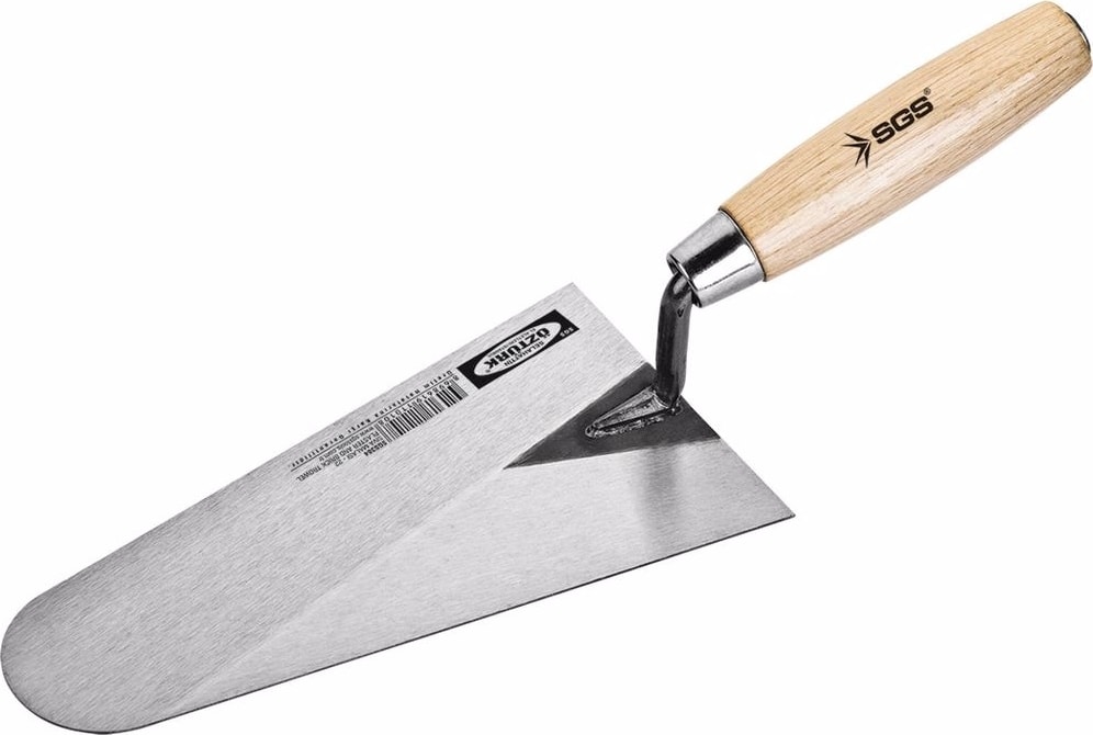 SGS 16CM Ahşap Saplı SGS380 Sıva Malası 1.20MM Kalınlığında Zımparalanmış 50 Rockwell Yay Çeliği