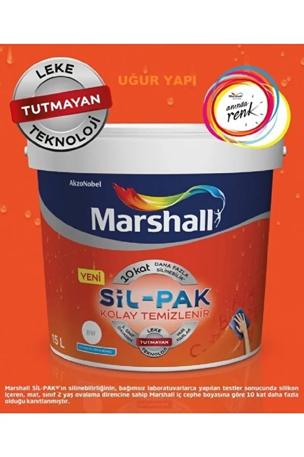 Sil-pak Silikonlu Silinebilir Yarı Mat Iç Cephe Duvar Boyası 2,5 Lt -uguryapı -