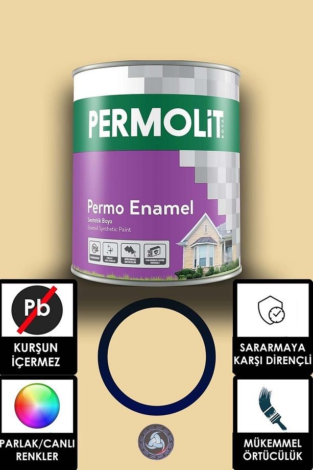 Permo Enamel Sentetik Yağlı Boya -alüminyum-ahşap-demir-metal- 0,25 L Krem