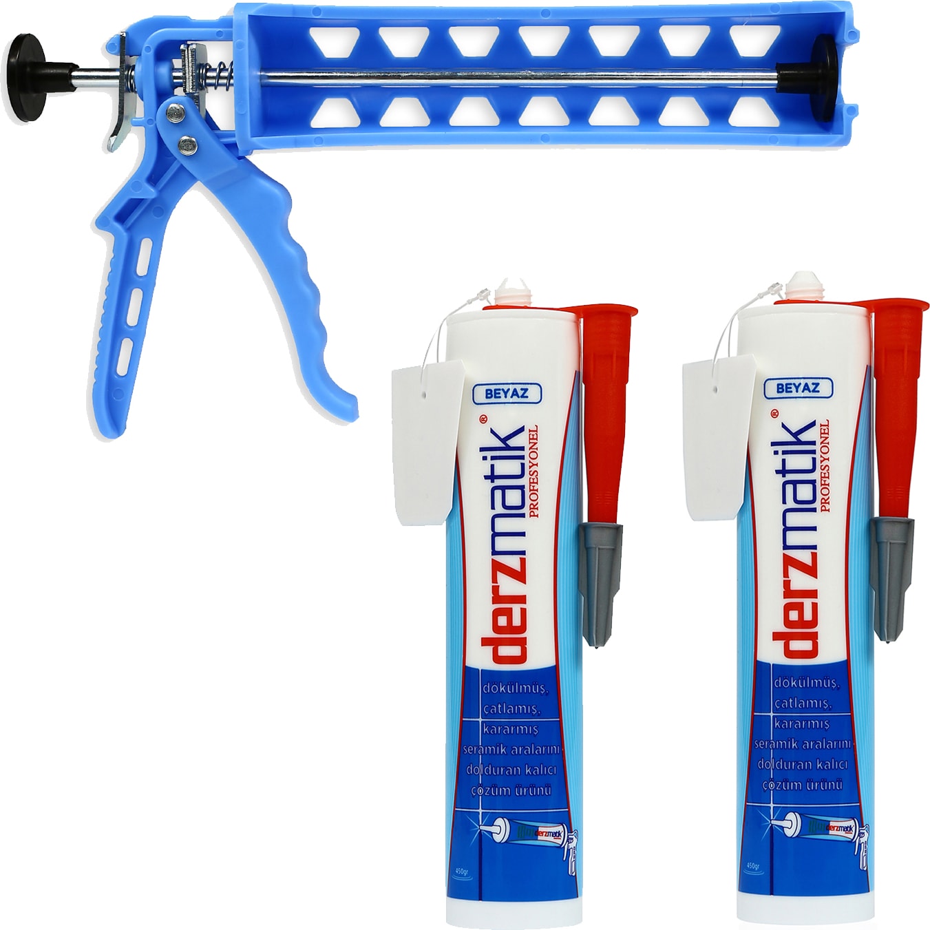 Profesyone Derz Dolgusul Beyaz 450 gr 2'li + Tabanca