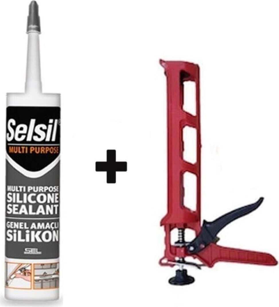 Genel Amaçlı Şeffaf Silikon 280 gr + Silikon Tabancası