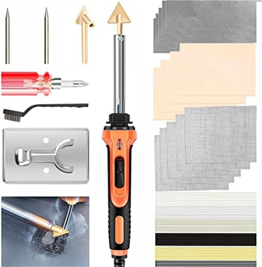 Plastik Kaynakçı - 100W Plastik Kaynak Kiti 56 Çubuklu Kaynak Demir Tabancası, Araba Tamponları Için Yüzey Onarım Aracı Abd Tak (Yurt Dışından)